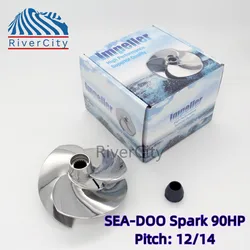 Replaced Solas 12/14 Fit Seadoo Jet Ski Impeller BRP Spark Ace 900/ Spark Ace 900 Ho/ Spark PARK Trixx 140mm 3 Blades
