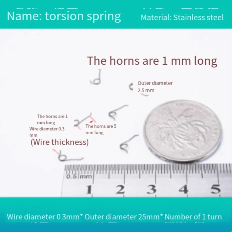 1/2 STUKS x 1 Pack Dubbele Torsieveer 0.3mm/0.5 ~ 1.2mm Draad Diameter 5/6/8mm Buiten D Sterke Torsieveer