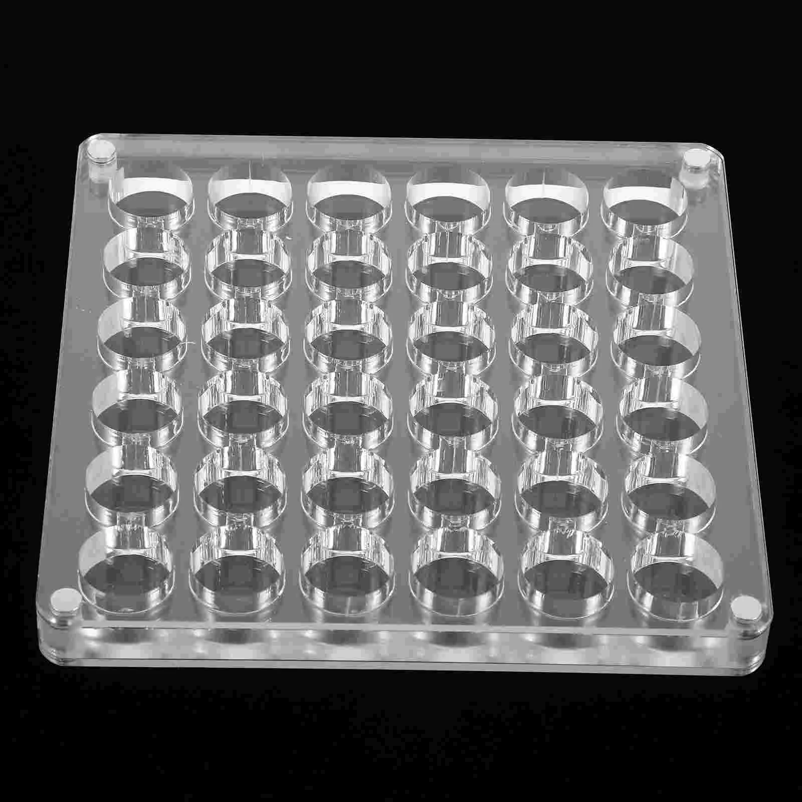 

64 Grids Seashell Container Stone Storage Box Acrylic Rock Holder Boxes Display Cabinet Case Vintage Organizer Miniature