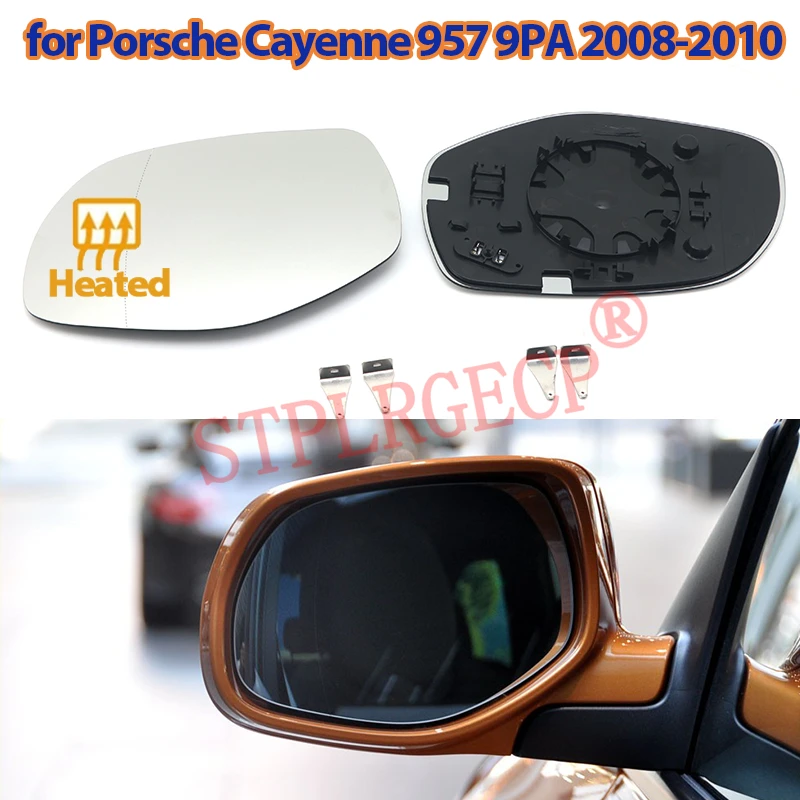 Car Auto Replacement Side Rearview Mirror Heating Glass Heated Mirror Lens Plate for Porsche Cayenne 957 9PA Facelift 2008-2010