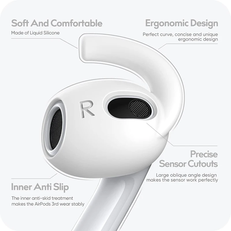 Para apple airpods 3 fones de ouvido anti deslizamento gancho caso