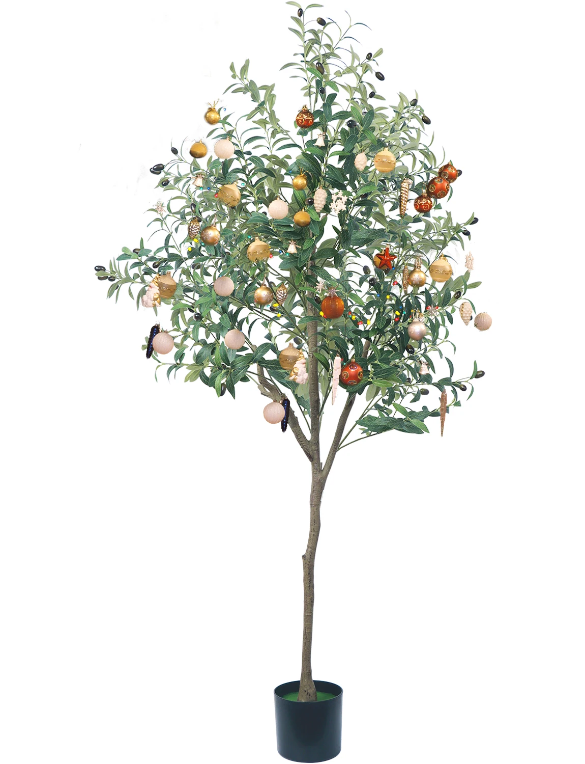 Artificial Olive Plant,5/6 FT Fake Tree in Pot,Tall Faux Silk Plant,for Home Decor or Housewarming Gift