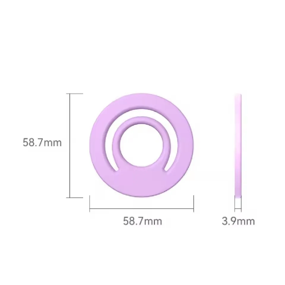 حامل مغناطيسي لهاتف آيفون، ملصق حامل هاتف من السيليكون مع حامل ملصق خلفي عالمي مغناطيسي قوي، قبضة #6