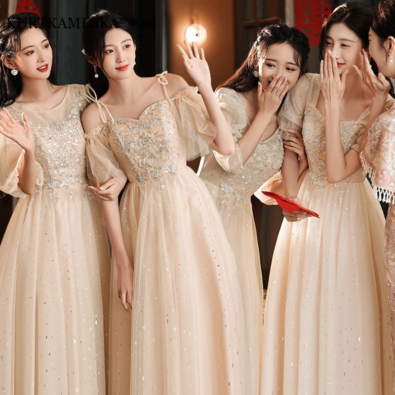 

Элегантные длинные вечерние платья подружки невесты 2026 длинное платье для выпускного вечера женское платье для выступлений сестра групповое платье свадебные платья