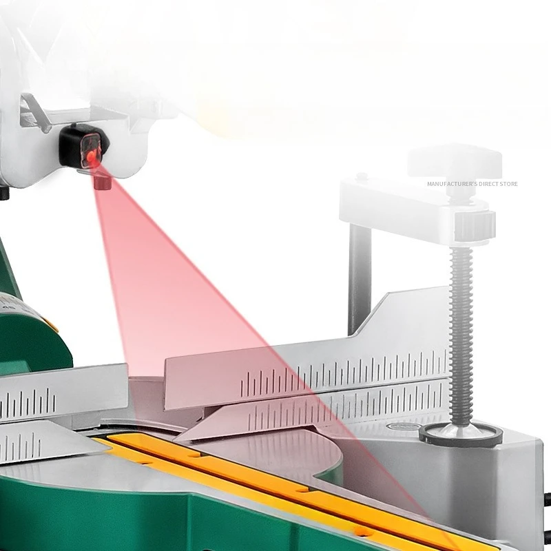 Máquina de aluminio con borde de sierra ingleteadora de doble tallo de 12 pulgadas, máquina cortadora de carpintería de alta potencia