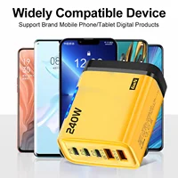 5 in 1 GaN Desktop Charger 240W Fast Charging Adapter 10A USB To TypeC Cable 3PD 2 USB Charger For IPhone 16 15pro Laptop 2