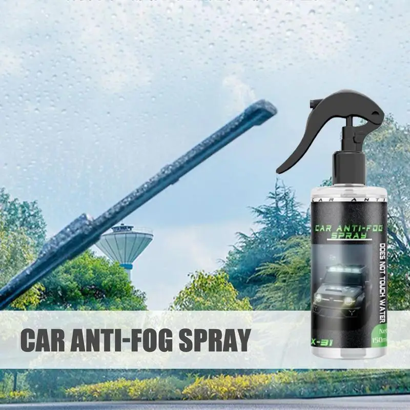 Car Anti Fog Spray Glass Cleaner Spray Effective Quick Multifunctional 150ml Car Defogger Spray To Improve Driving Visibility