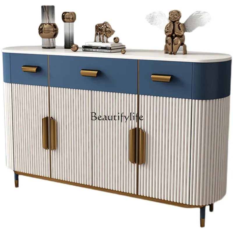 

Entrance cabinet light luxury decoration Italian minimalist locker post-modern solid woodL