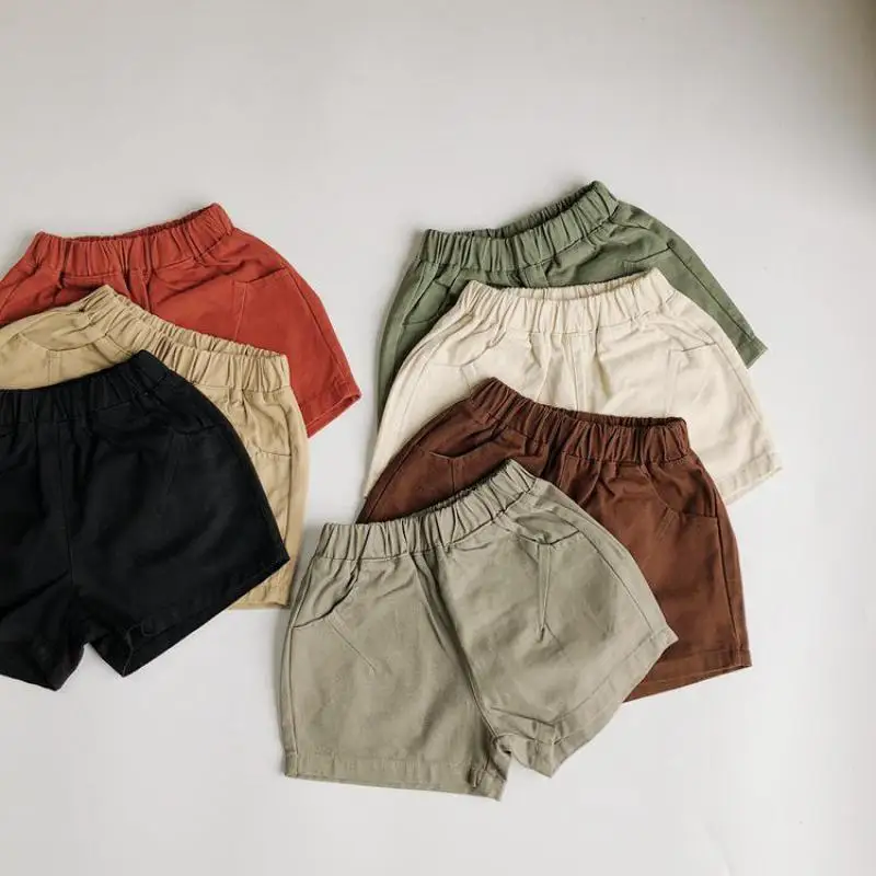 

2025 Summer New Children Casual Shorts Cotton Boys Girls Solid Versatile Shorts Toddler Baby Loose Shorts Kids Clothes