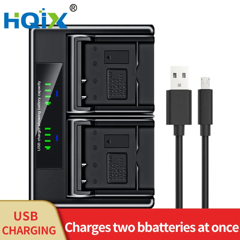 HQIX for Fujifilm XQ1 XQ2 X-01 X-02 Camera NP-48 Dual charger Battery