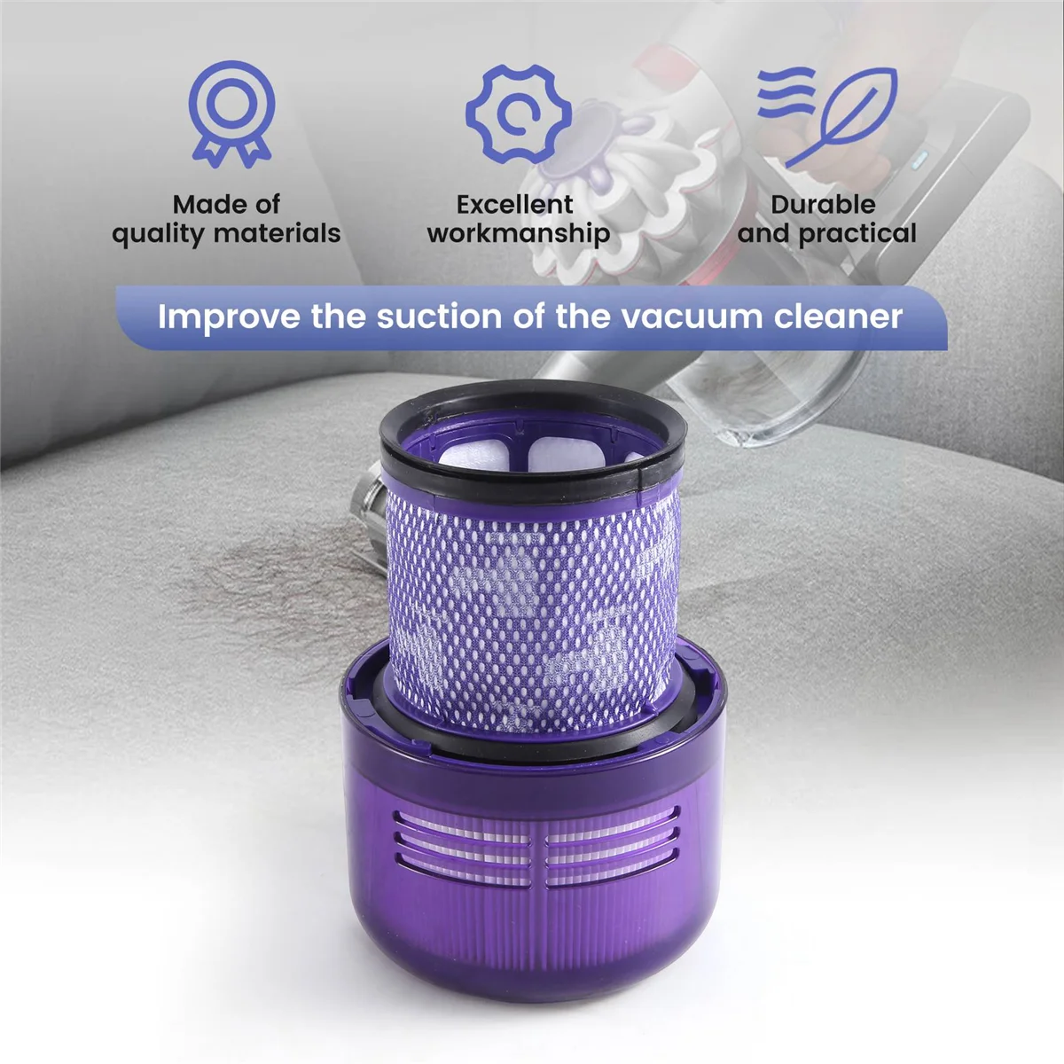 

Новые комплекты из 3 фильтров для запасных частей Dyson V11, комплект вакуумных фильтров для детали фильтра Dyson