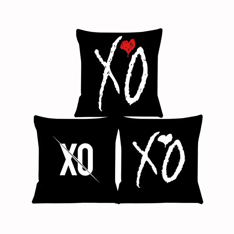 XO Just Cushion for Sofa Pillowcase Cover Car Seat Throw Pillowcase 45X45cm For Home Decorative Peach skin polyester pillowcase