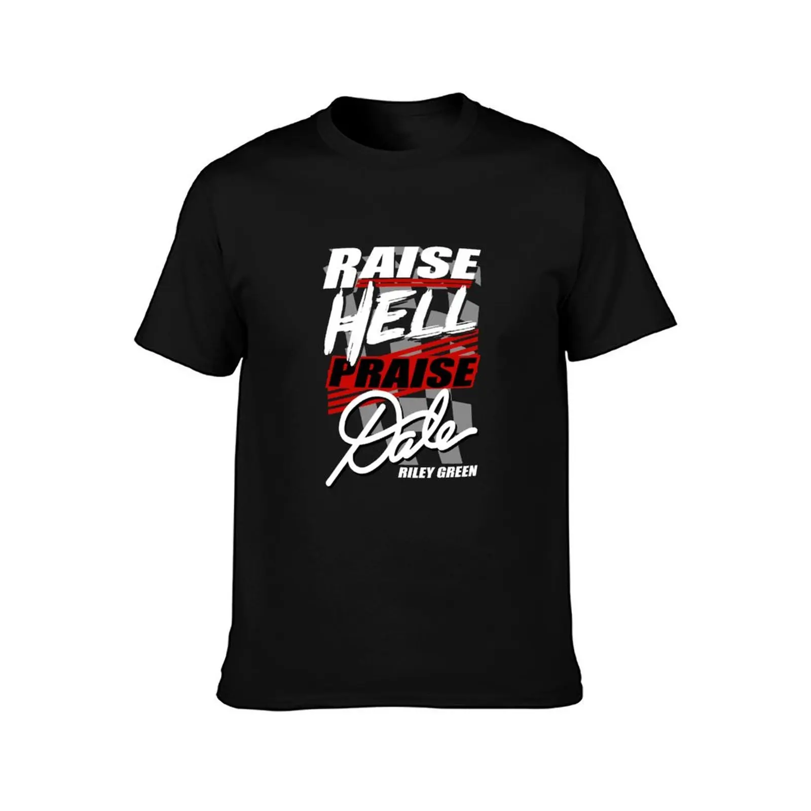 Riley Green Raise Hell Praise Dale T-Shirt Casual Breathable Short Sleeve Top