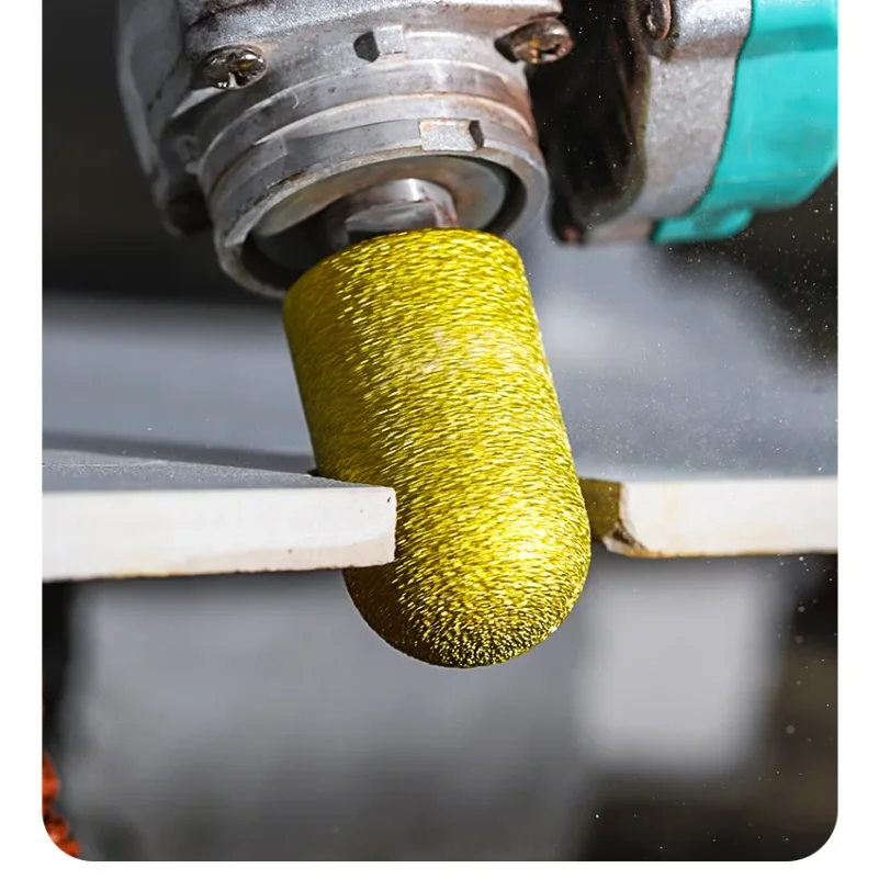 M10 Diamond Brazed Backwater Grinding Wheel Finger Bit Milling Cutter Trimming Abrasive Round Head for Dressing Quartz Stone