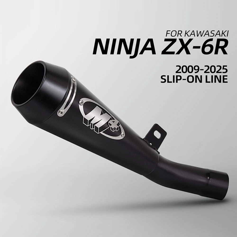 

Надеваемый глушитель мотоцикла из нержавеющей стали с DB Killer для Kawasaki Ninja ZX6R ZX-6R 2009–202202