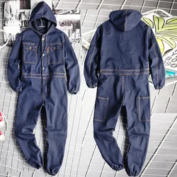 Traje de soldadura eléctrica de mezclilla, ropa de seguro de trabajo, reparador de automóviles, ropa de trabajo, ajuste de alta calidad, M-4XL