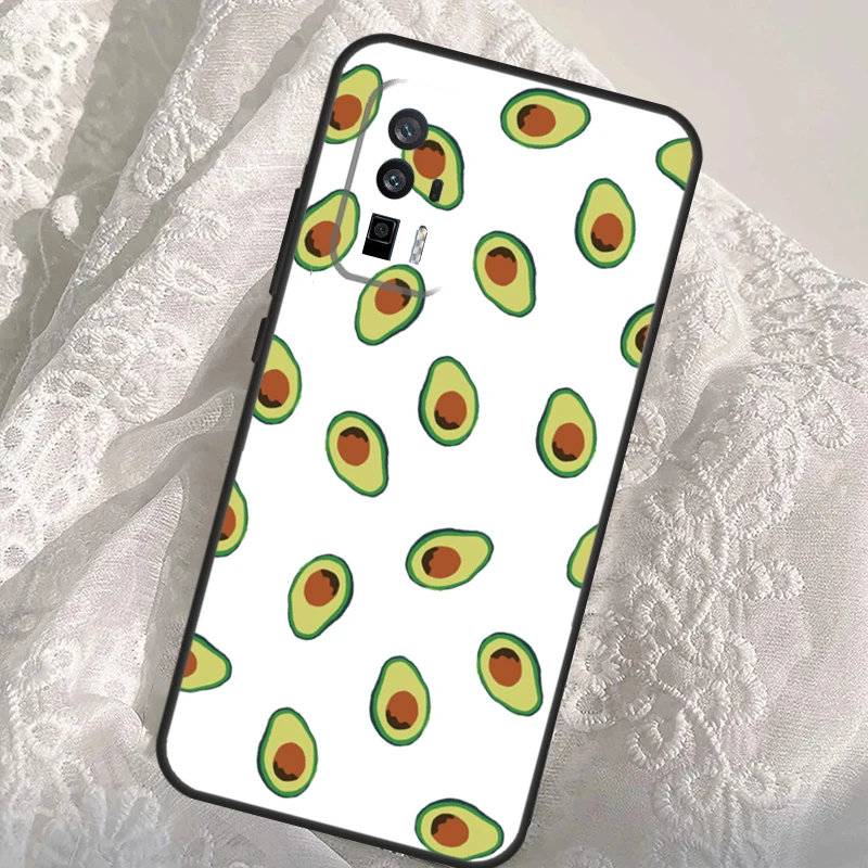 FUNNY AVOCADO Smile JOKE Case For Xiaomi 13T 14T Pro 12T 11T 13 14 Ultra POCO X6 Pro M6 X3 X5 M5s F3 F5 F6 Cover