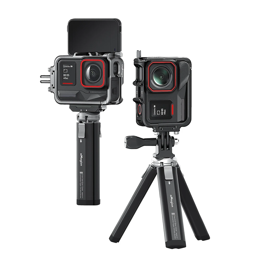 

AMAGISN Metal Frame Cage For Insta360 Ace Pro2 Metal Protective Housing Case Black