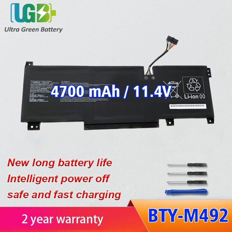 

UGB New BTY-M492 Laptop Battery For MSI Pulse GL66 GL76 11UDK,11UEK,11UCK,Sword 17 A11UD,Bravo 15 B5DD-200PH,Katana GF66 GF76