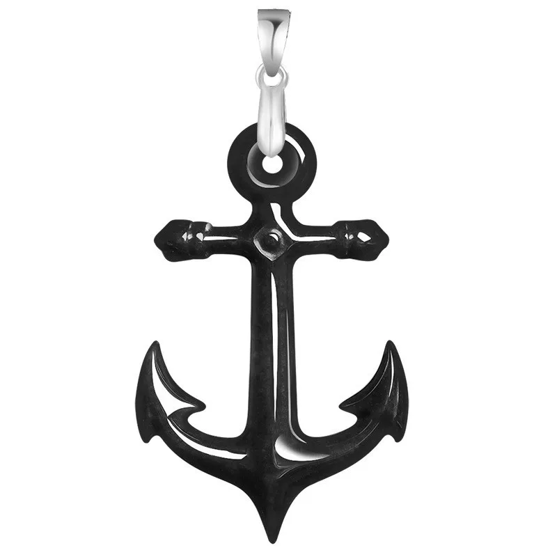 

Burmese Jadeite Anchor Pendant Necklace Charm Real Jade 925 Silver Vintage Amulet Gemstone Luxury Gifts for Women