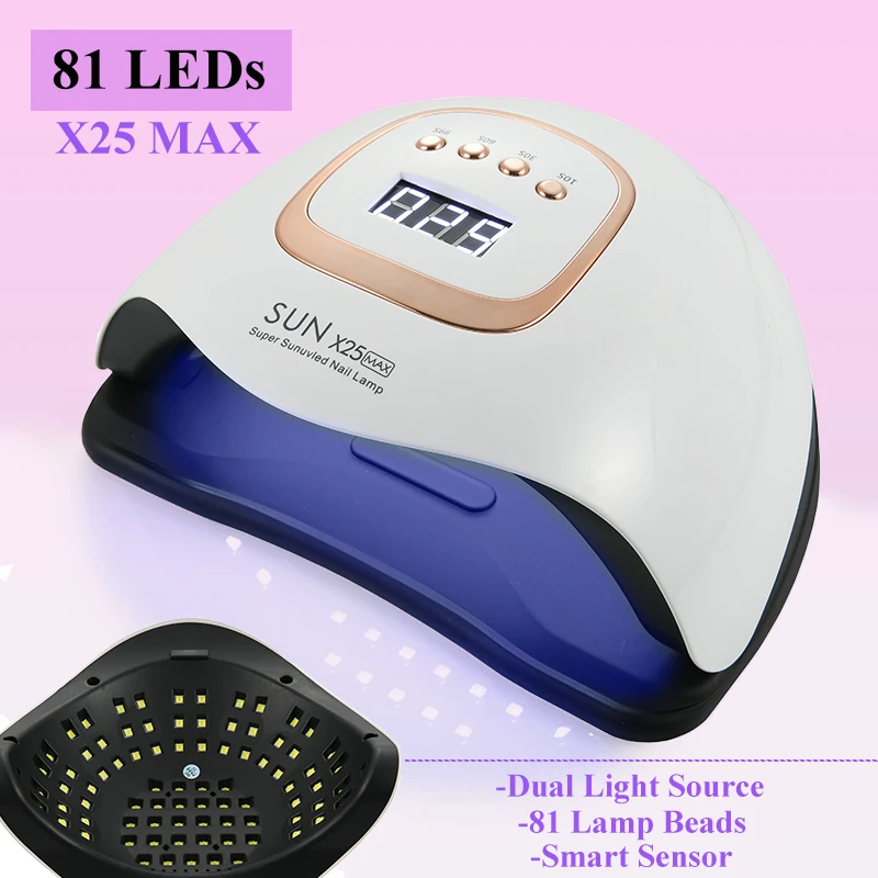 New LED Nail Dryer Lamp For Nails 81 UV Lamp Beads Drying All Gel Polish 10/30/60/99s Timer Professional Manicure Equipment