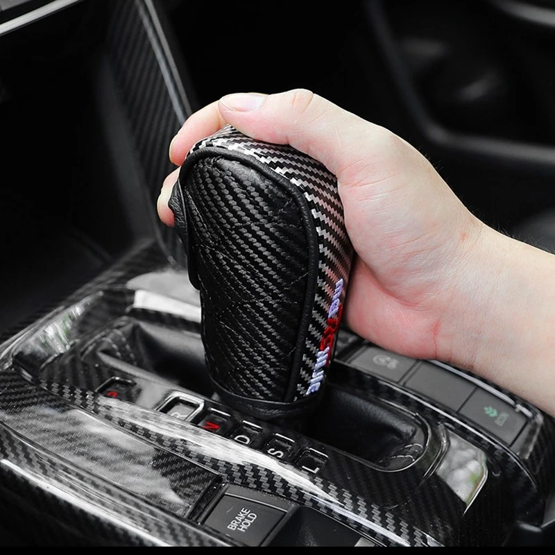 Car Gear Shift Cover Manual Automatic Transmission Leather Shift Lever Cover Gearbox Shifter Knob Protector Handle Stick Case