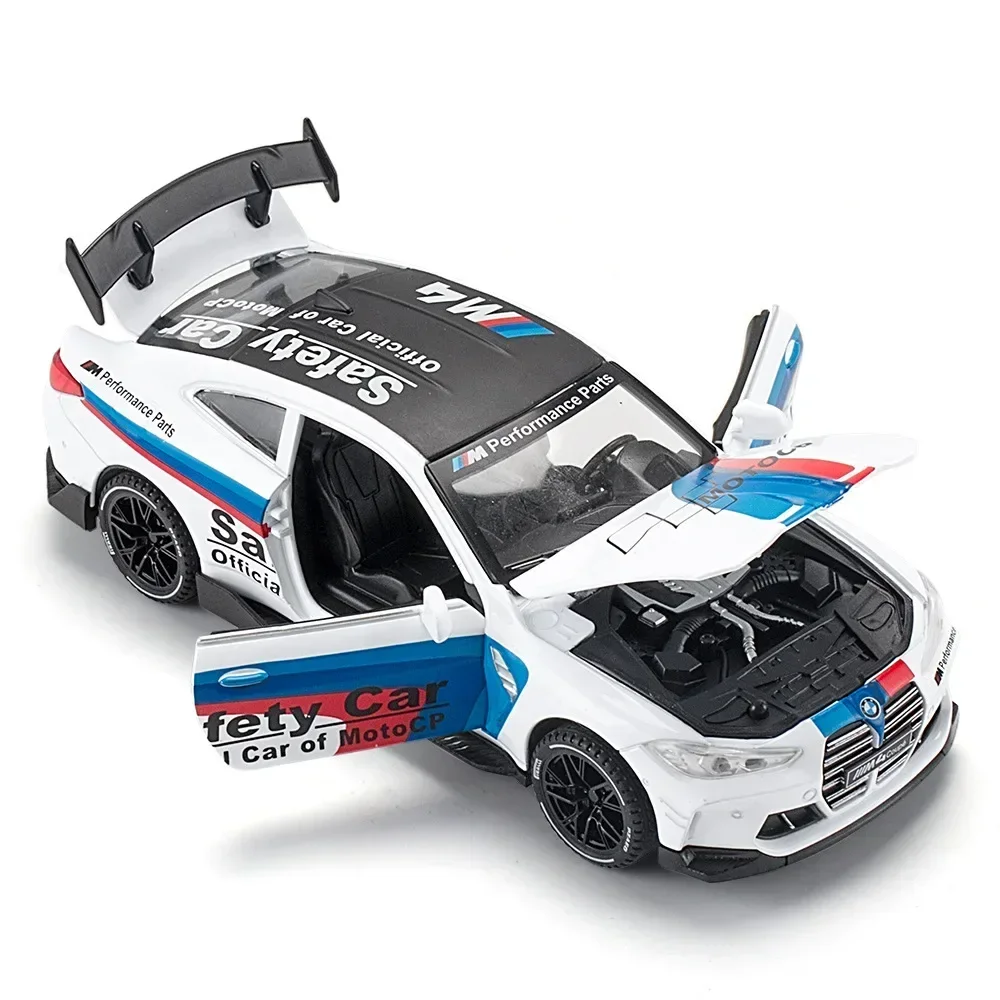 Modèle de voiture en alliage Super BMW M4 1:32, avec son et lumière rétractable, Collection de cadeaux pour enfants, jouet moulé sous pression, modèle A469, ornements de mode Fa