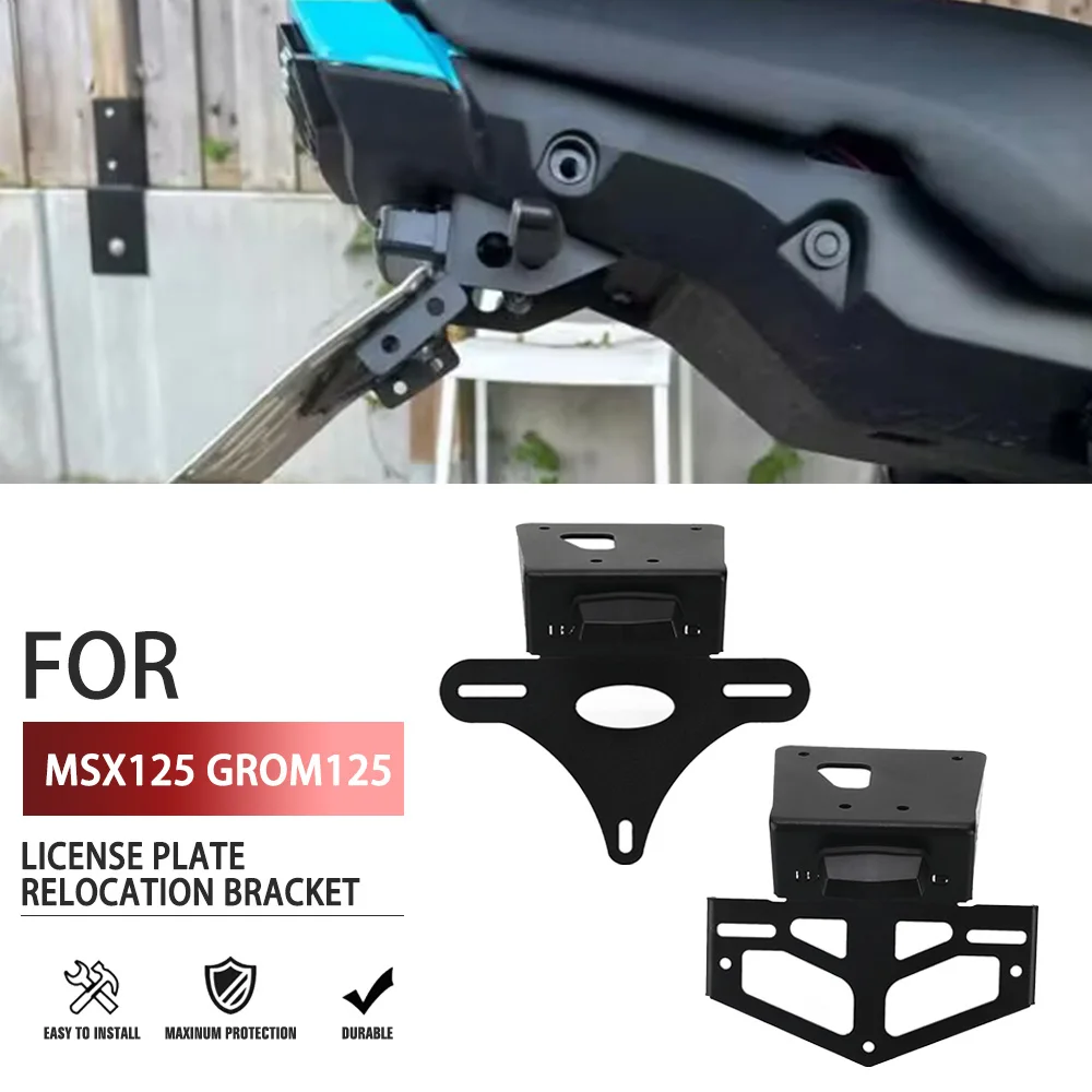 

License Plate Holder For Honda MSX 125 MSX125 GROM125 2022 2023 2024 Motorcycle Tail Tidy Fender Eliminator Bracket LED Light