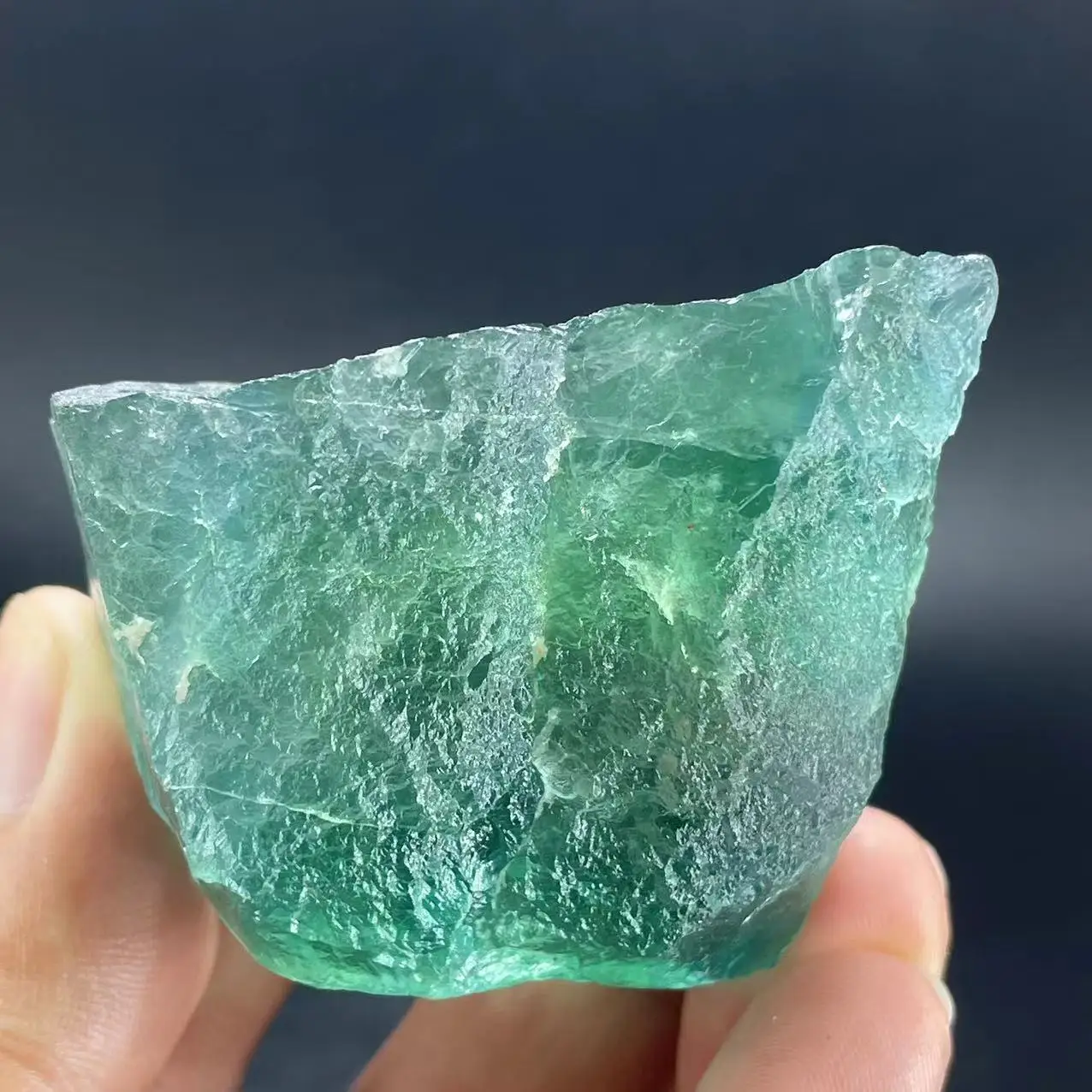 The new 100% natural green fluorite mineral crystal comes from Zhejiang province