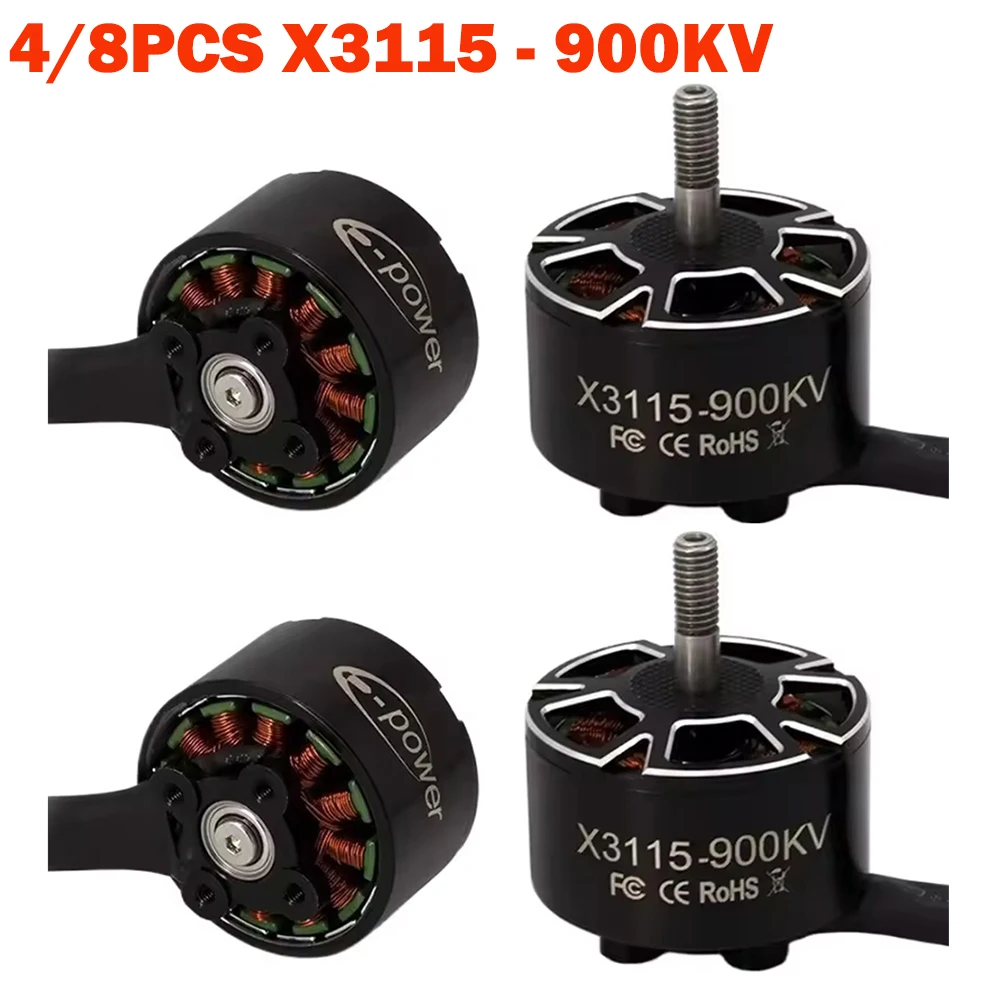 

Лидер продаж, 4/8/12 шт. EP X3115 3115 900KV 3-6S, бесщеточный двигатель для RC Multirotor X-Class FPV Mark4 APEX, 10-дюймовая рама XL10 FPV камеры