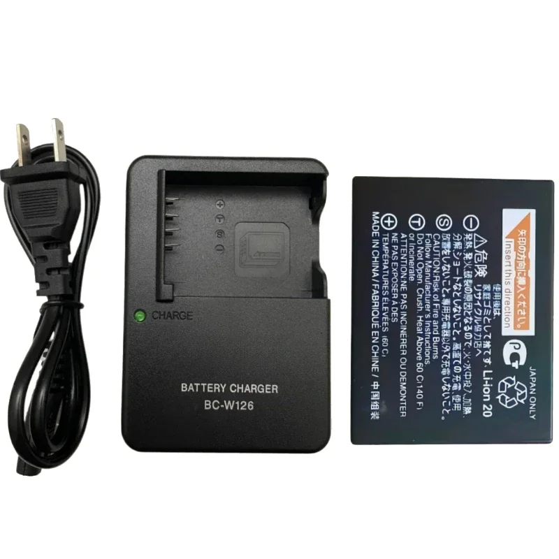 8.4V 1260mAh NP-W126S Camera Battery for Fujifilm Fuji X-H1 PRO3 PRO2 T3 T2 T30 T20 T200 E3 E2 A5 X-A3 +Charger