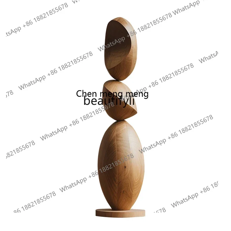 

D178 yh Entrance abstract wood carving floor-to-ceiling large ornament B & B hotel decoration sculpture art installation