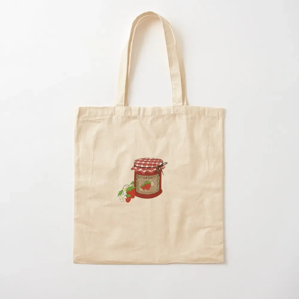 

Strawberry Jam Tote Bag Shopping bags Canvas stote bag Woman shopper bag personalized tote