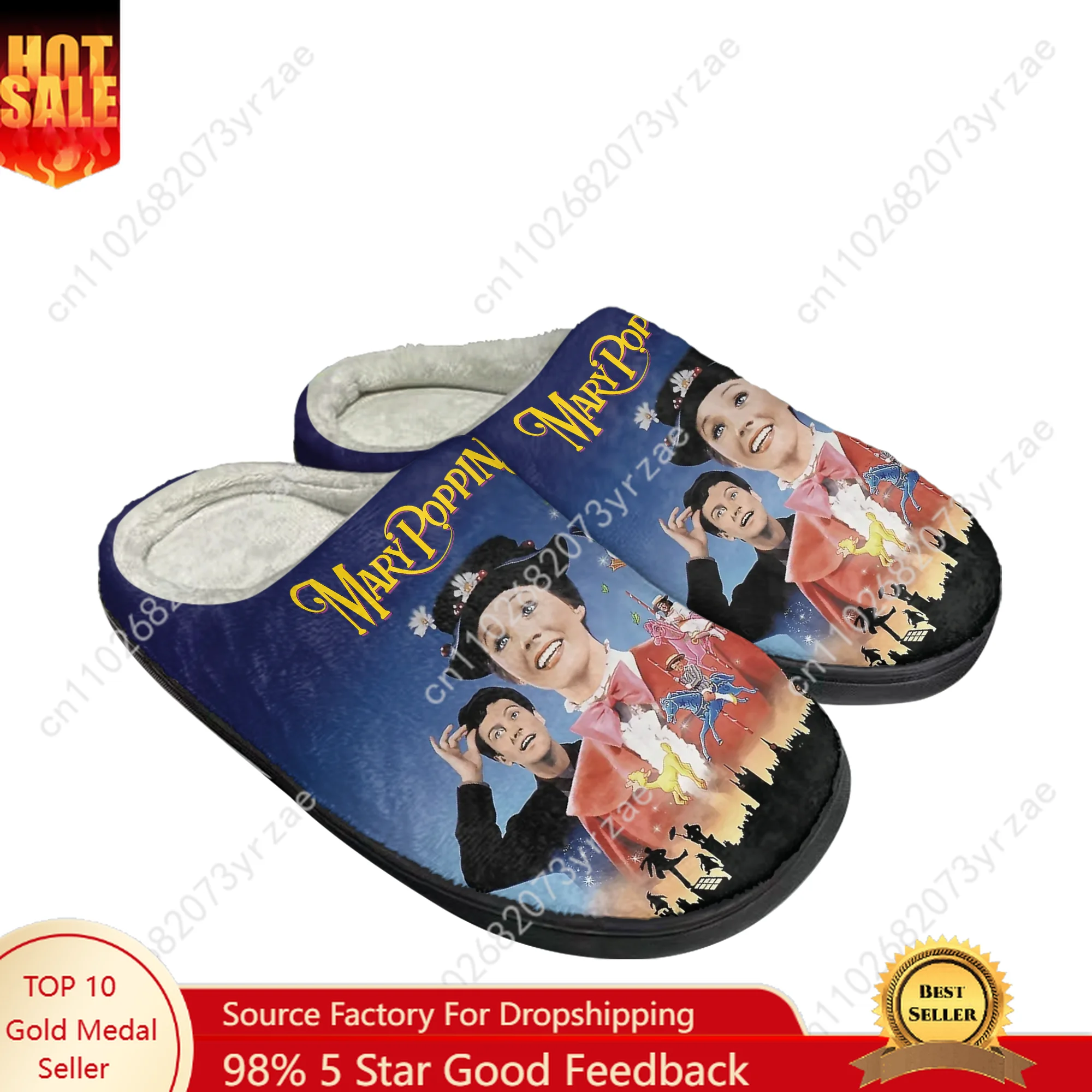 

Mary-Poppins Cotton Shoe Family Slipper Mens Womens Teenagers High Quality Plush Indoor Casual Warm Shoes Customized Slipper