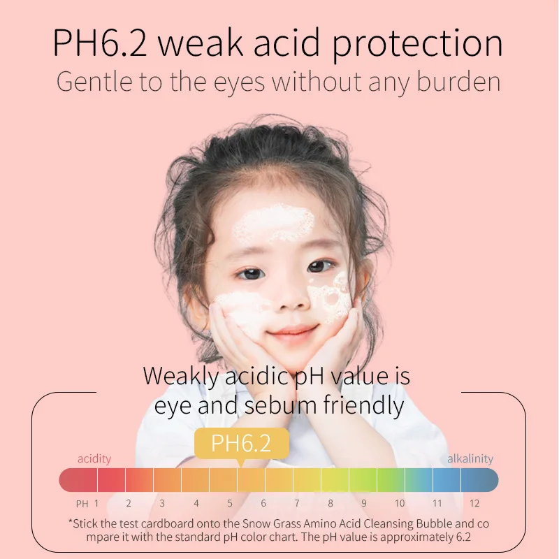 Centella Asiatica Amino Acid Children's Facial Cleanser Cleansing Bubble Moisturizing Refreshing Degreasing Skin Cleaning