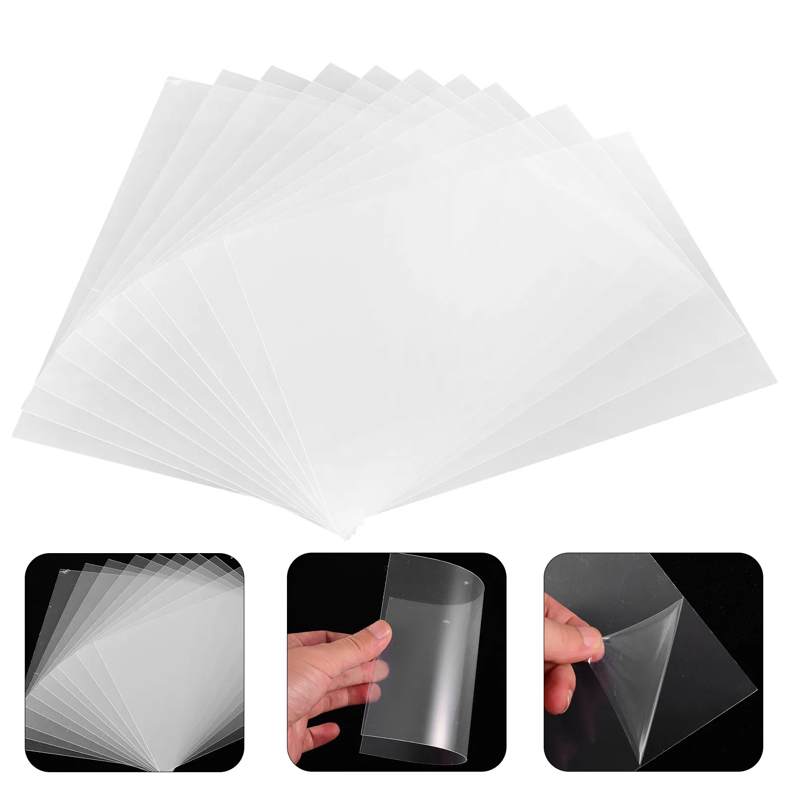 10 Láminas Acrílicas Transparentes para Reemplazo de Marcos de Fotos, Película Adhesiva de Doble Cara de Alta Transparencia, Manualidades, Resina, Pintura, Letreros
