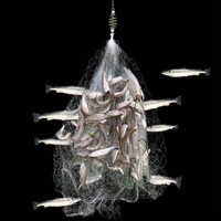 Overlord Bundle Floating Fishing Bottom Fishing Explosion Hook Fishing Net Sticky Fish Net Throwing Net Explosion Net Fishing