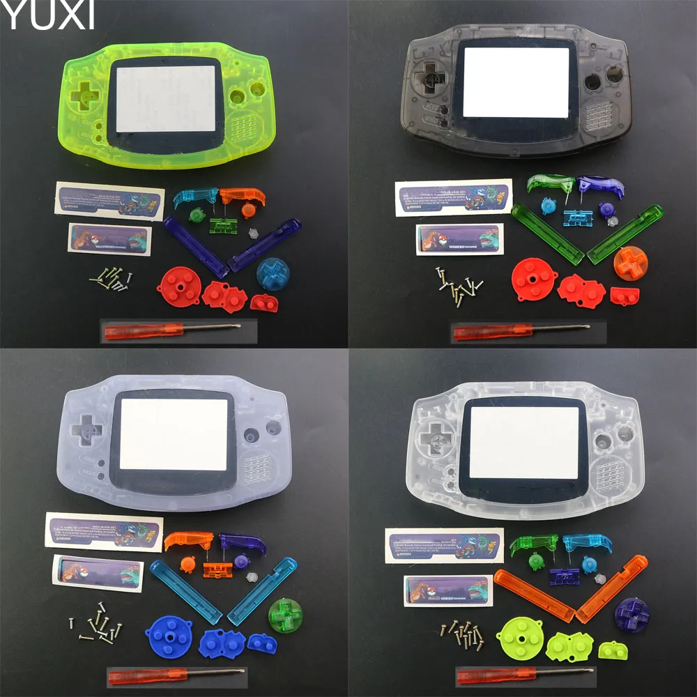 

Чехол YUXI для игровой консоли GameBoy Advance, с цветными резиновыми накладками, 1 шт., корпус с ракушками