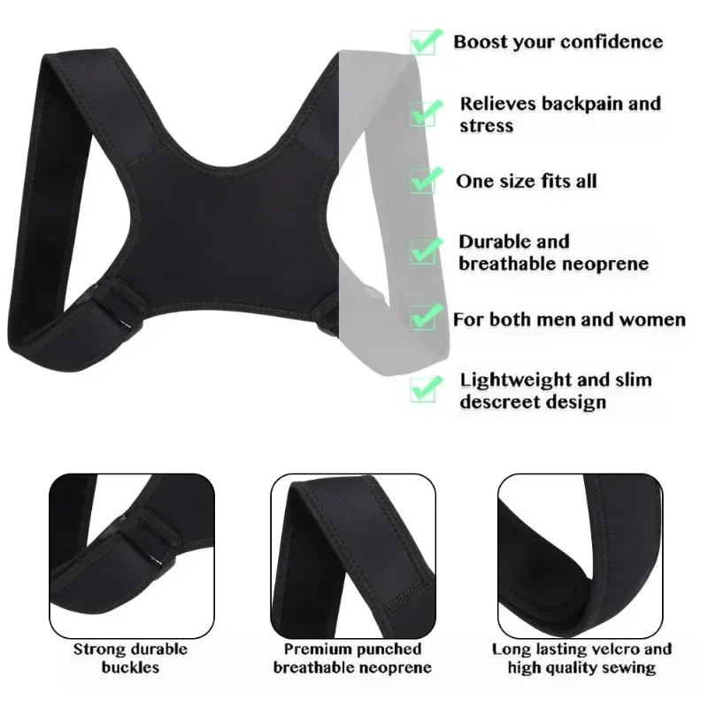 Adjustable Posture Corrector for Man Woman Invisible Correction Gym Belt Anti-Hunchback Sitting Posture Porrection Device Girdle