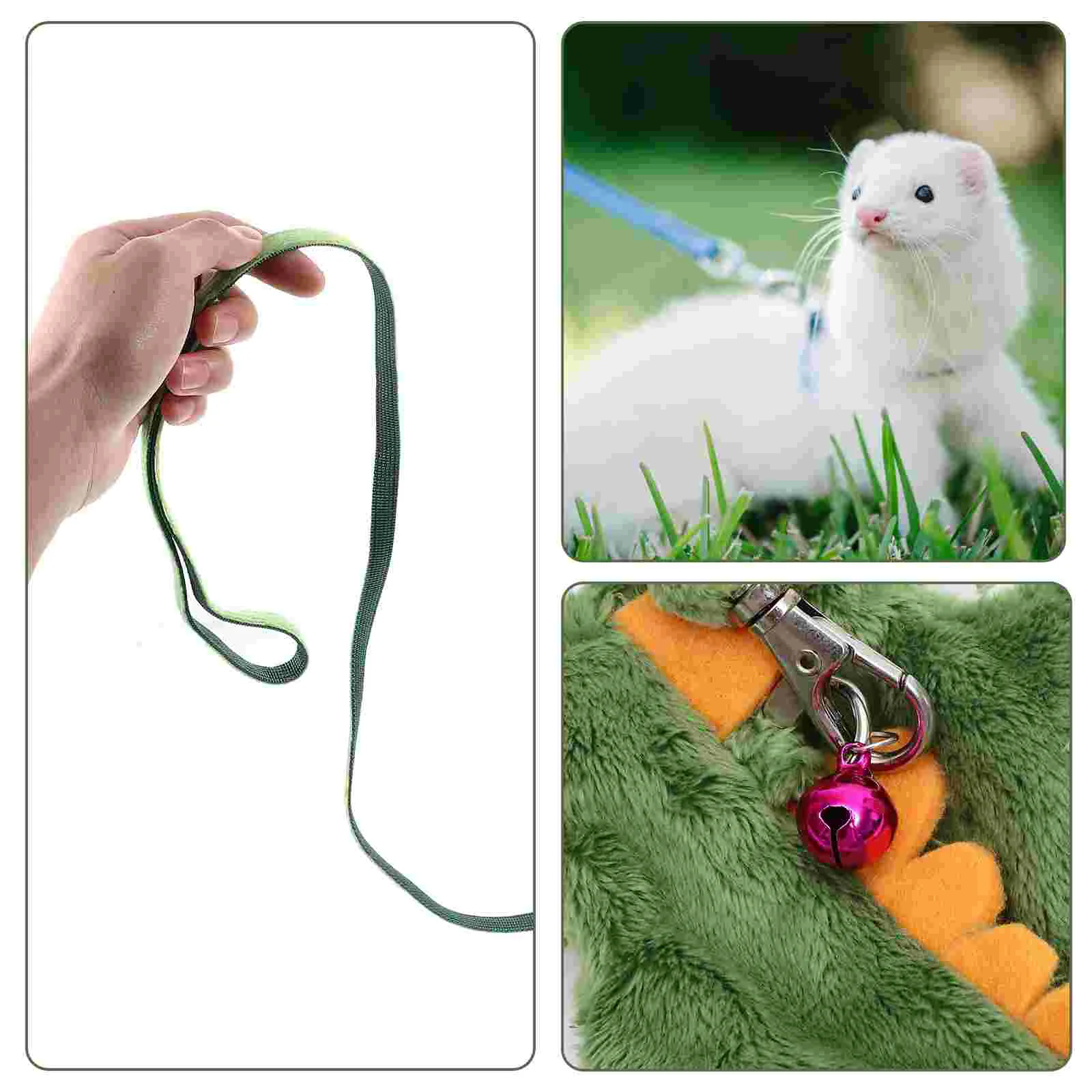 Pet Leash for Face Pigs Rodent Accessories Clothes Whose Guinea Dog Adjustable Ferret Dragon Harness Kitten Cobayos