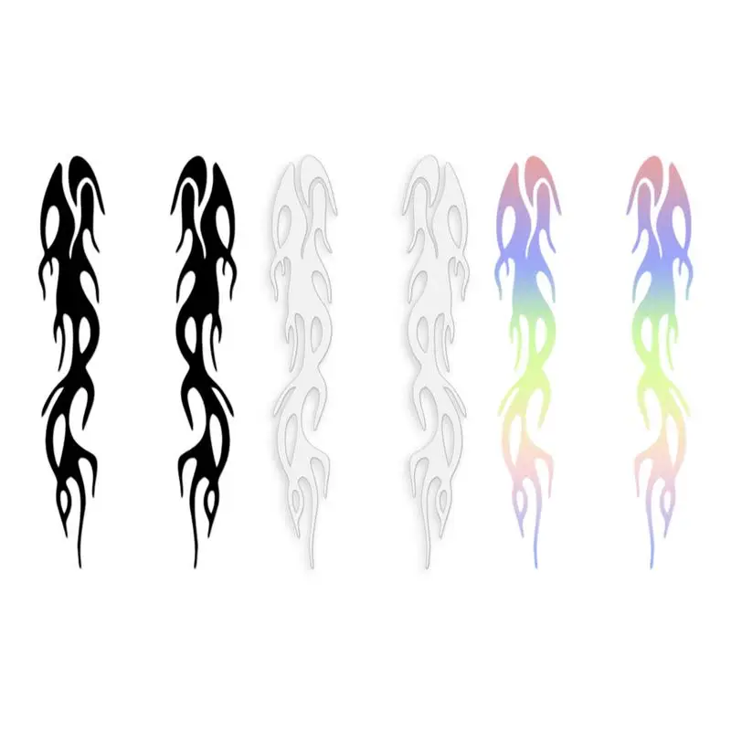 1 шт., наклейки для мотоциклов в форме пламени, светоотражающие наклейки с пламенем, водонепроницаемые наклейки для автомобиля, наклейки, аксессуары для мотоциклов