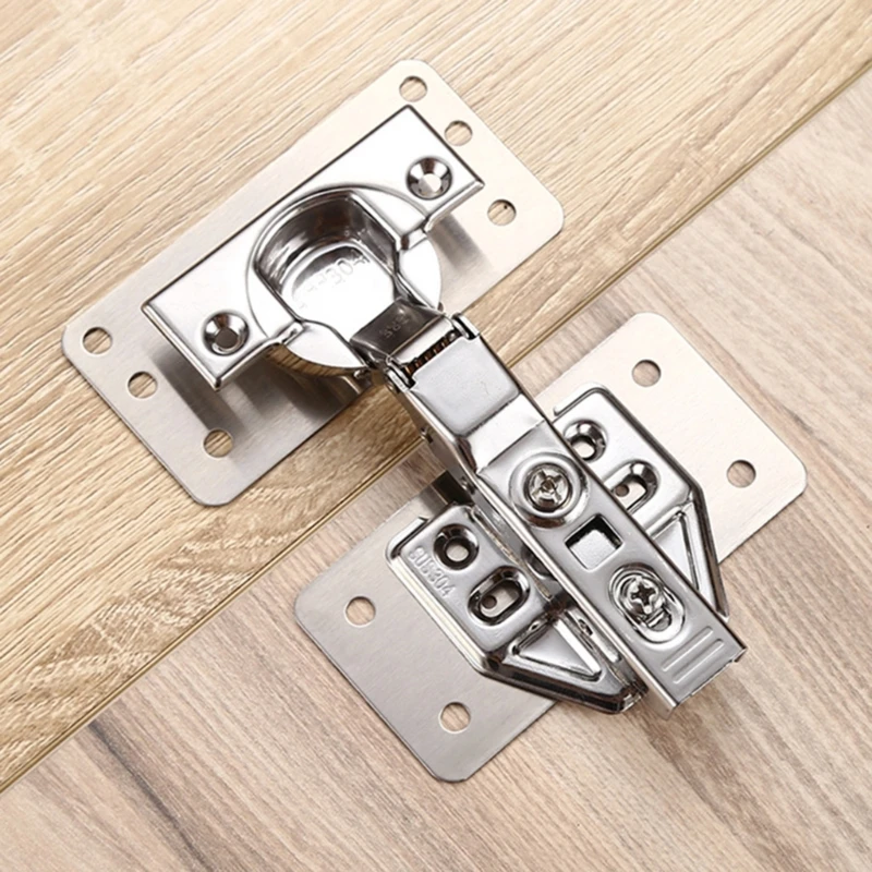 2 Pcs/set Hinge Repair Plate with Hole Mounting Bracket for Wooden Furniture Dropshipping