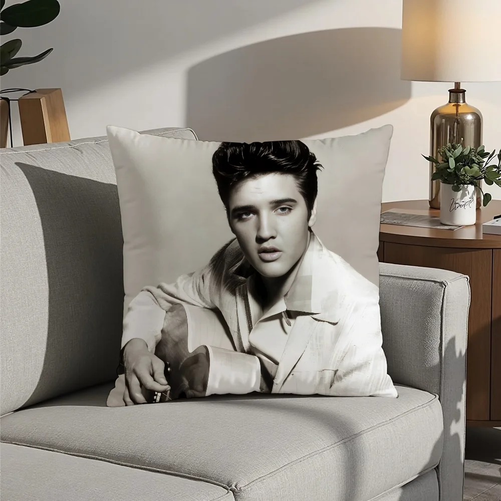 E-Elvis P-PresleyS Pillow Case Plush Fabric Soft  Pillowcase Double Sided Print Cushion Cover Household Gifts