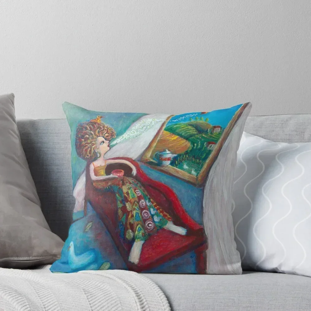 

She drinks in the scent of the land Throw Pillow Anime Cushions Home Decor Bed pillowcases pillow