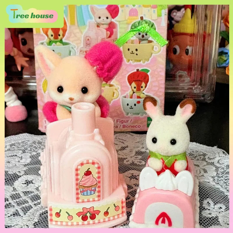 

Official Sylvanian Families Blind Box Fruit Cup Train Toy Cute Ornament For Home Display Ideal Gift For Girls Collectors