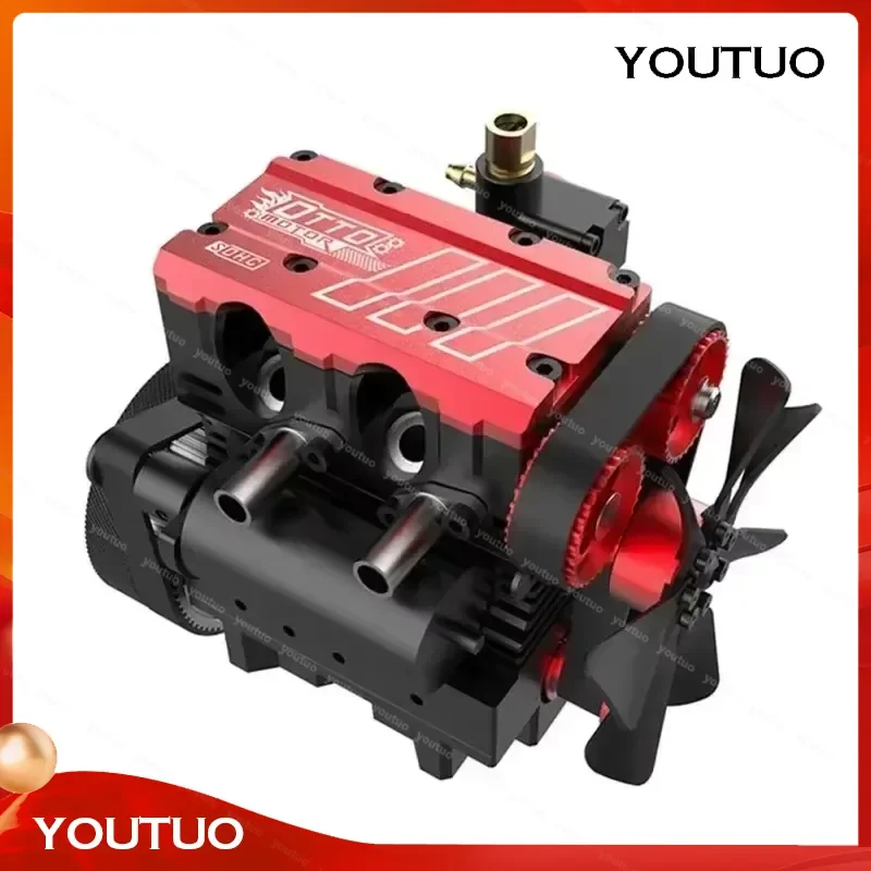 for TOYAN FS-L200AC 4-stroke Air-cooled Engine 7cc in-line 2-cylinder Nitrogen Combustion Engine Model Kit