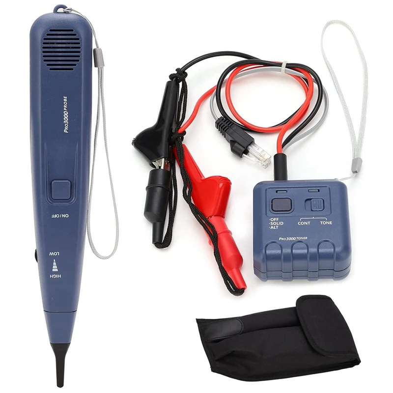 

Pro3000 Tone Generator And Probe Kit, Smarttone Technology, Handheld Telephone Line Circuit Finder