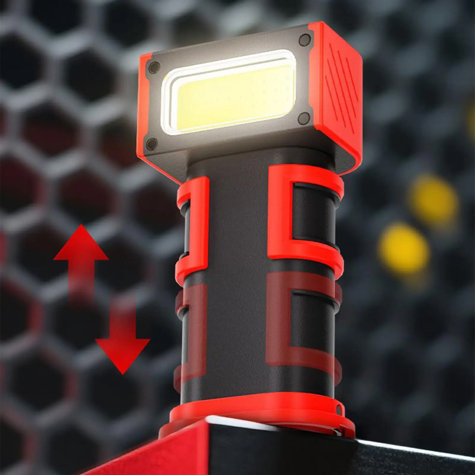 

Mechanic Work Light 180-degree Rotation Auto Work Light Type-C Charging Double Hooks Digital Display Lamp For Detailing Workshop
