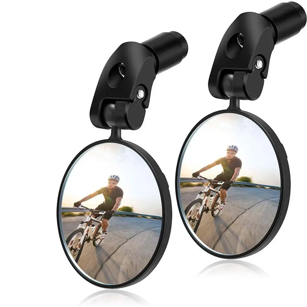 1 pc Bicycle Handlebar Rearview Mirror Adjustable 360 Rotatable Wide Angle Convex Bike Mirror