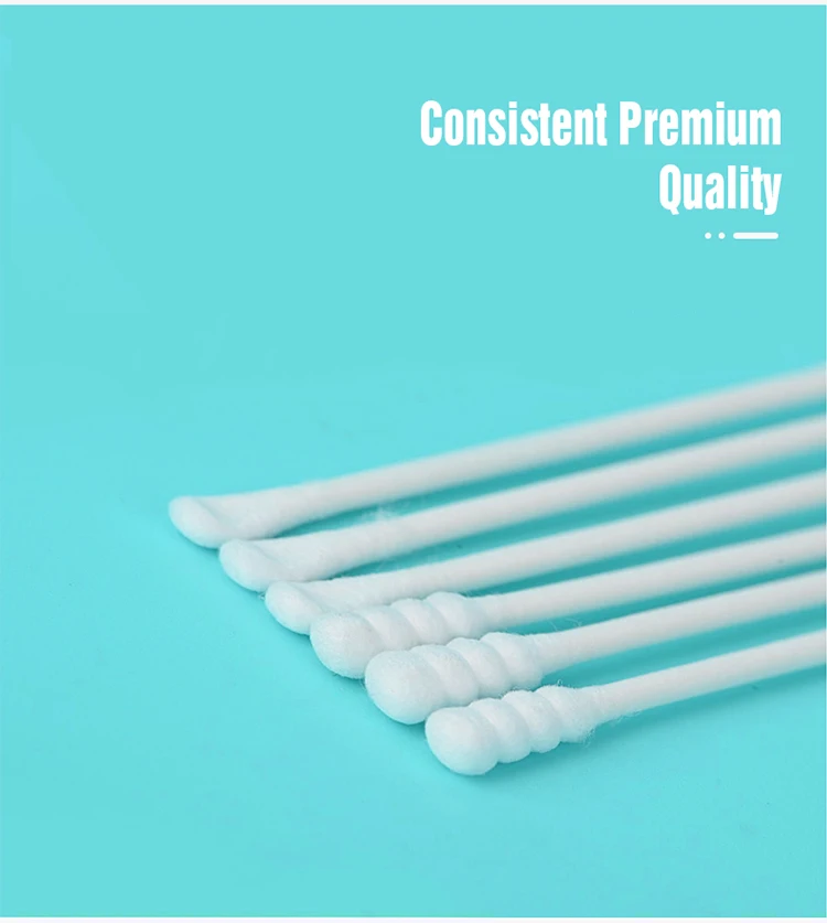 Sample Paper cotton buds eco friendly ear cotton for Daily Use spiral and pointed baby cotton swab